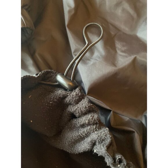 Born to Ride Black Nylon Windbreaker Jacket Embroidered Eagle Fleece Lined Size - Picture 7 of 7